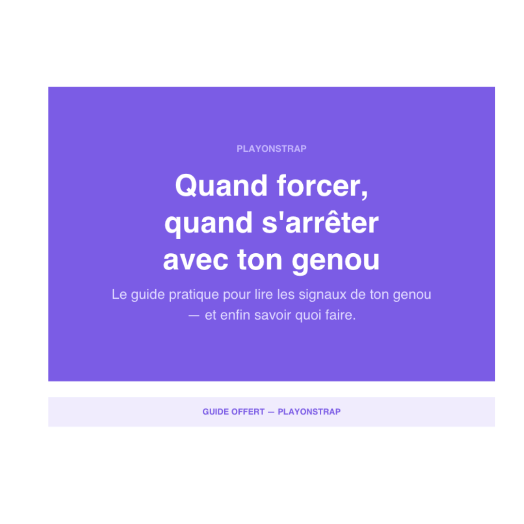 Guide Comprendre Son Genou